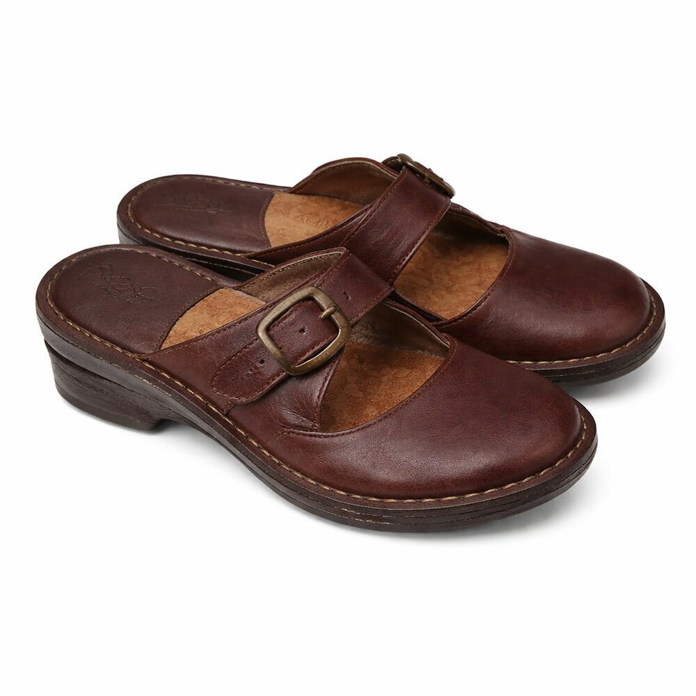 BOC Born Concept Leather Mules Clogs Shoes Size 7M